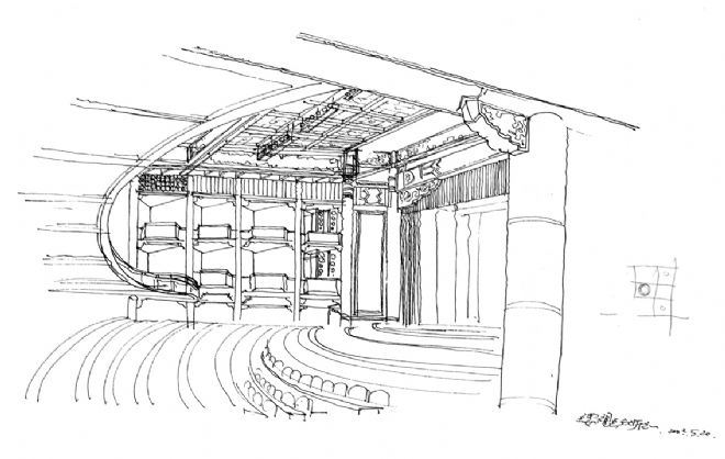 西安市人民大厦-张如辉的设计师家园-大礼堂,大厅,侧厅,细部,手绘稿