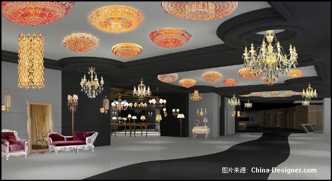 古镇华艺灯饰广场-青帆的设计师家园-灯饰展厅,灯饰卖场