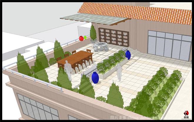 中凯设计——广州白云区东平空中别墅设计:空中花园图片