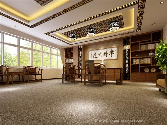 中式办公室-醒狮装饰设计工作室的设计师家园-领导办公室,接待区,会议图片