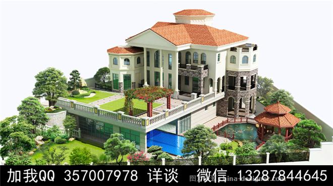 别墅院子设计案例效果图-室内设计师93的设计师家园-空中别墅,联排