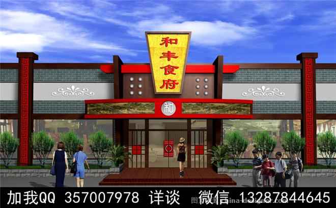 门头设计案例效果图-室内设计师93的设计师家园-典当行,药店药房,食品