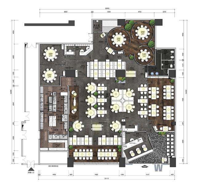 原牛道牛肉火锅a8店-彩色平面图