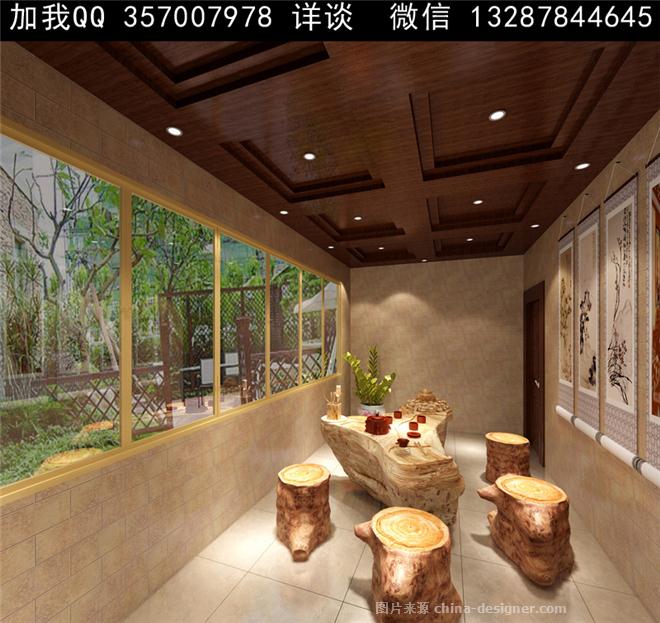 茶室设计案例效果图-室内设计师93的设计师家园-自助餐厅,茶餐厅,农家