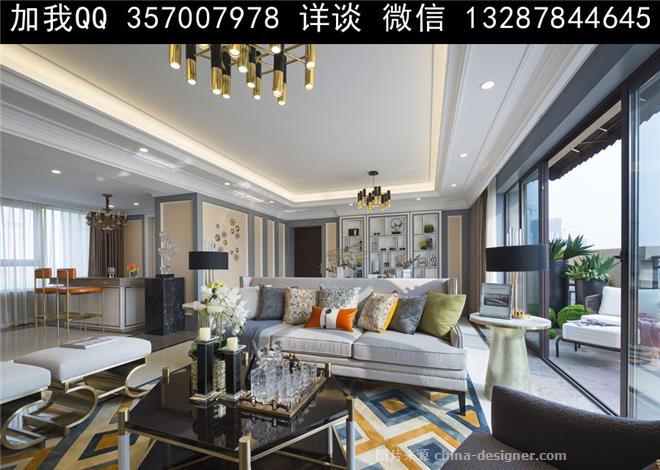 家装样板房设计案例效果图-室内设计师93的设计师家园-开间,两居,三居