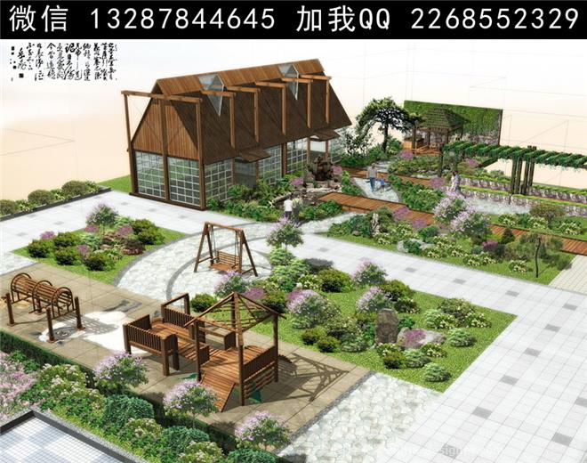 屋顶花园设计案例效果图 -室内设计师93的设计师家园-开间,四居,阁楼