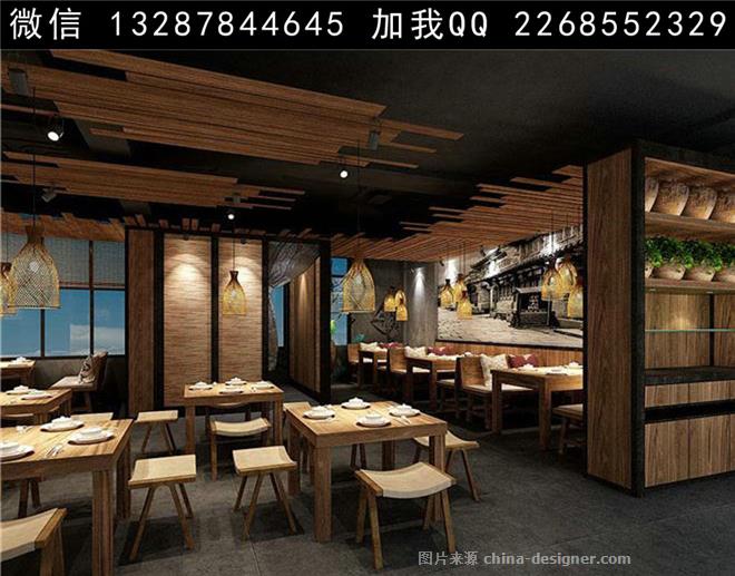 素食餐厅设计案例效果图-室内设计师93的设计师家园-烧烤店,自助餐厅