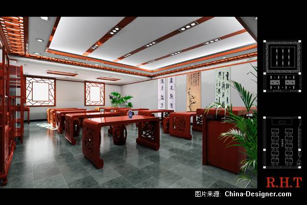 书法教室-高顺利的设计师家园-中式图片