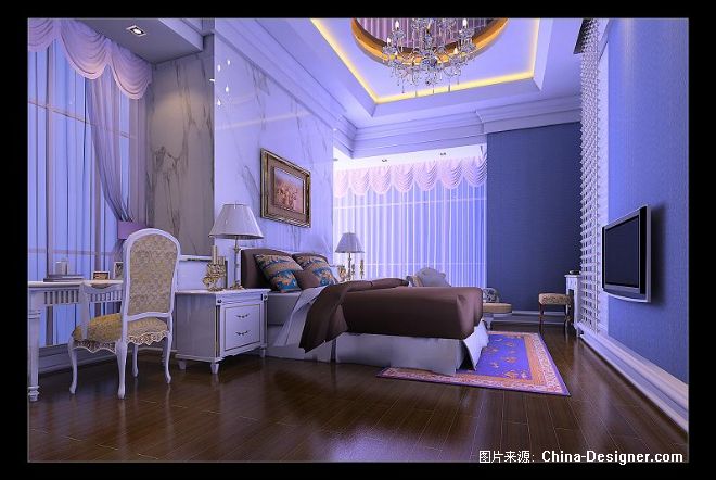 66 拷贝-吴安生的设计师家园-20-30万,样板间,蓝色,欧式