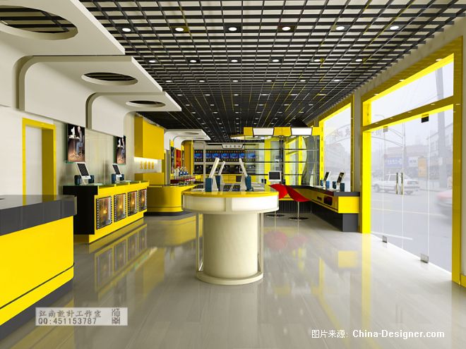 数码科技-江南设计工作室的设计师家园-电脑专卖店效果图