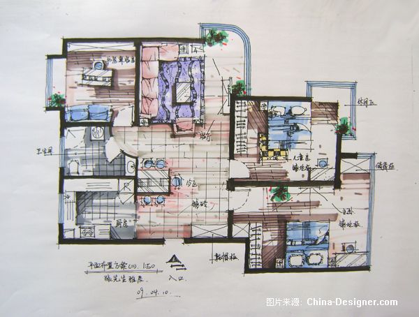 手绘图-鲁令梅的设计师家园-灰色