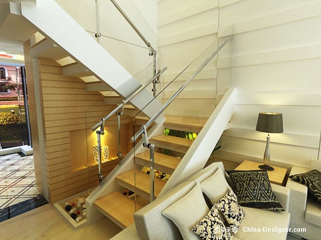 宝龙现代复试客厅楼梯-刘学澎的设计师家园-客厅,复式,现代