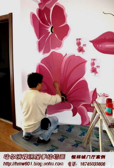 作者:哈尔滨花满屋手绘墙画工作室            设计类型:室内设计