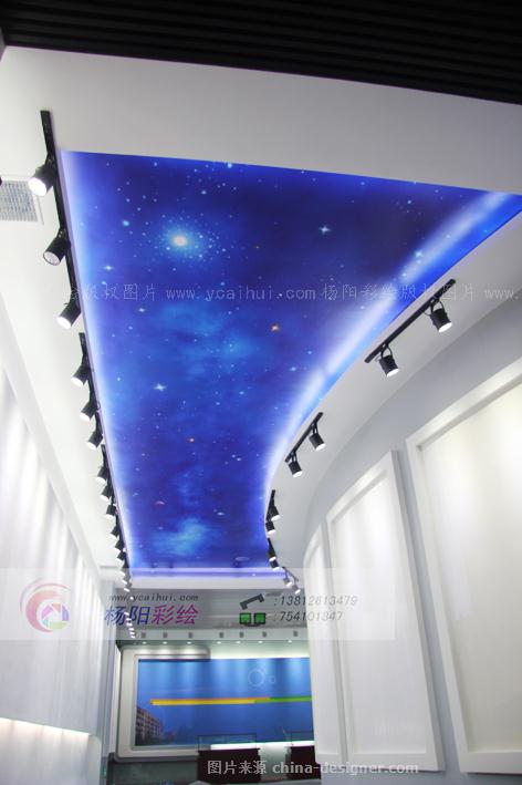 学校手绘墙,中学墙体彩绘,顶面星空壁画-昆山手绘墙昆山墙体彩绘杨阳